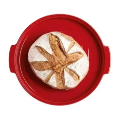 Molde horno para pan con base y tapa plana rojo 28 x 13 cm - Cerámica - Emile Henry