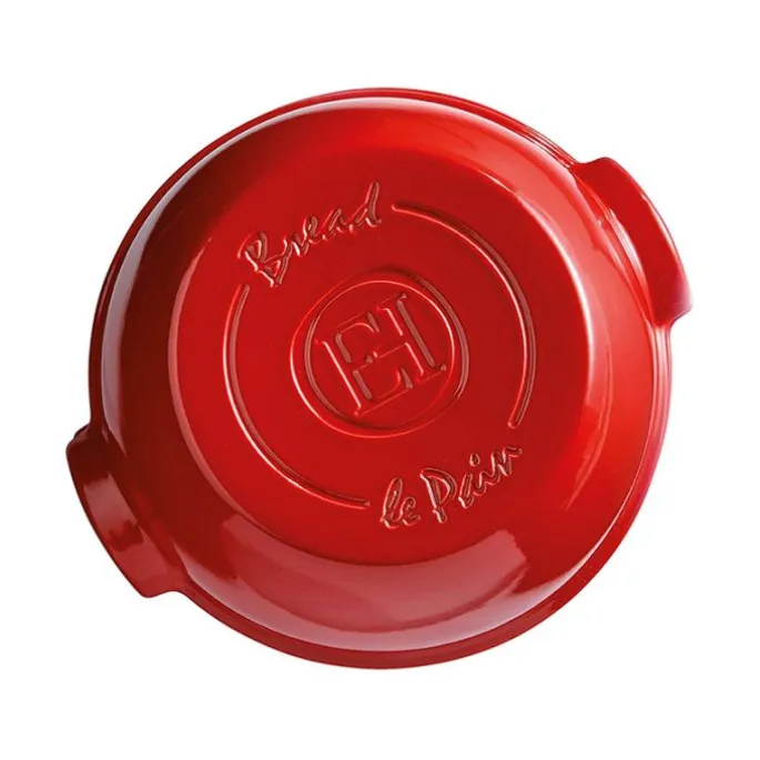 Molde horno para pan con base y tapa plana rojo 28 x 13 cm - Cerámica - Emile Henry