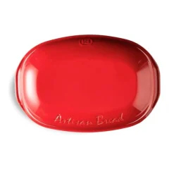 Molde horno para pan tradicional con base y tapa rojo 31 x 19,5 cm - Cerámica - Emile Henry