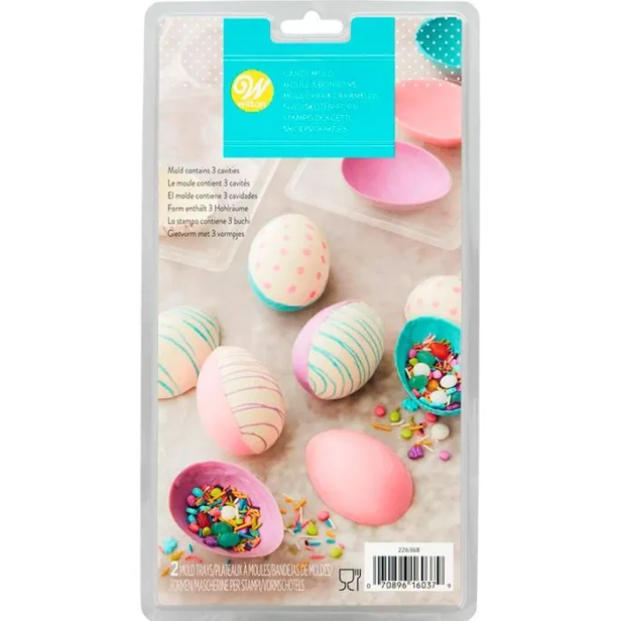 Molde 3 huevos para candy melts - Wilton