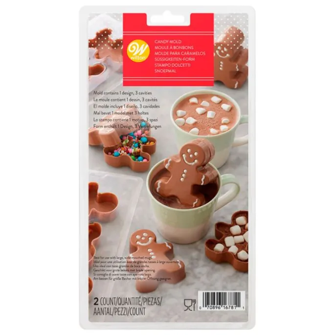 Molde 3 muñecos de jengibre de chocolate para candy melts - Wilton