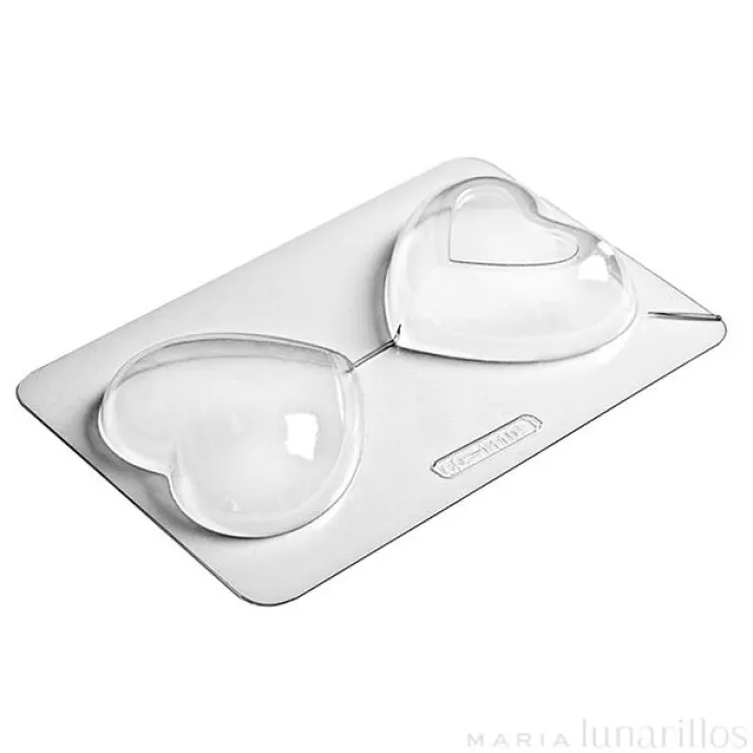 Molde para 2 bombones Corazones medianos