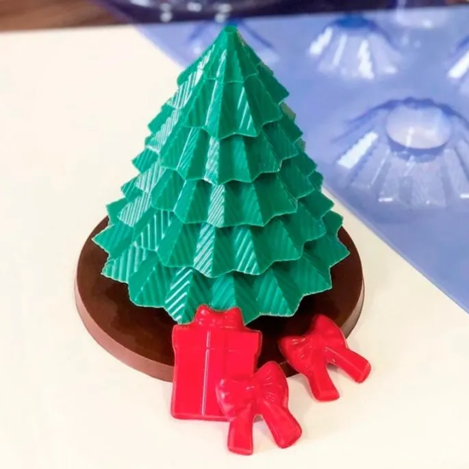 Molde para chocolate árbol de Navidad 3D