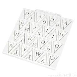 Molde para fondant Bunting Alphabet - Katy Sue Designs