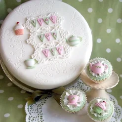 Molde para fondant Bunting Alphabet - Katy Sue Designs
