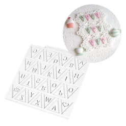 Molde para fondant Bunting Alphabet - Katy Sue Designs