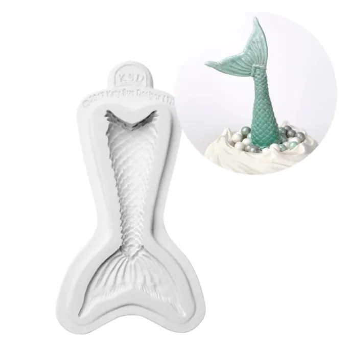 Molde para fondant cola de sirena - Katy Sue Designs