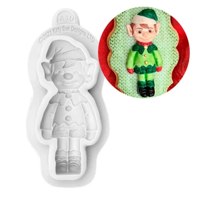 Molde para fondant Elfo Navidad - Katy Sue Designs