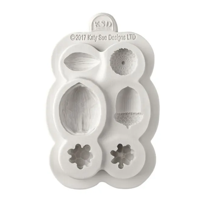 Molde para fondant frutos secos de invierno - Katy Sue Designs