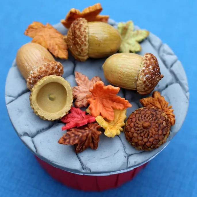 Molde para fondant frutos secos de invierno - Katy Sue Designs