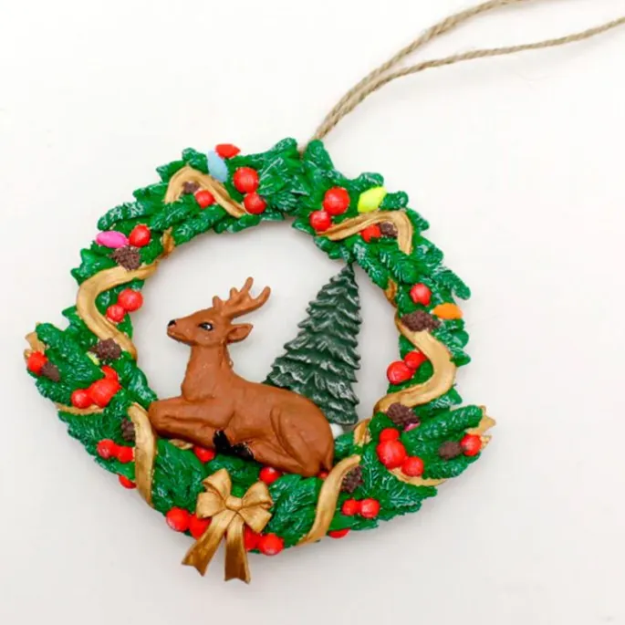 Molde para fondant guirnalda festiva Navidad - Katy Sue Designs