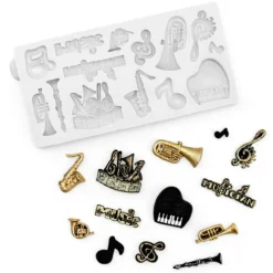 Molde para fondant instrumentos musicales - Katy Sue Designs