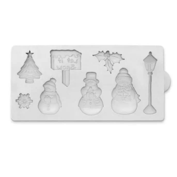 Molde para fondant nieve Navidad - Katy Sue Designs
