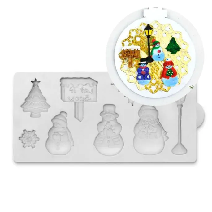 Molde para fondant nieve Navidad - Katy Sue Designs