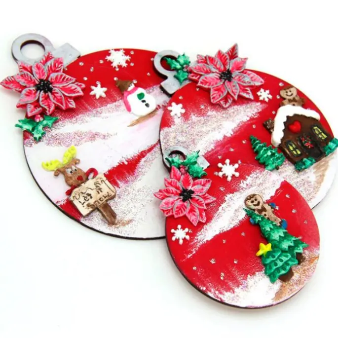 Molde para fondant nieve Navidad - Katy Sue Designs