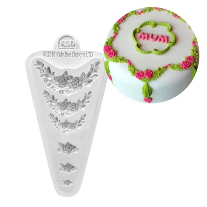 Molde para fondant Rose Medley - Katy Sue Designs