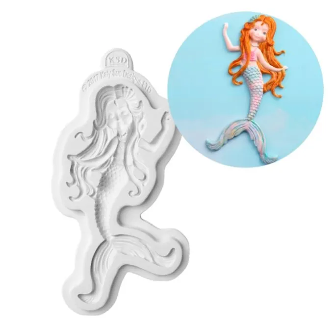 Molde para fondant Sirena - Katy Sue Designs