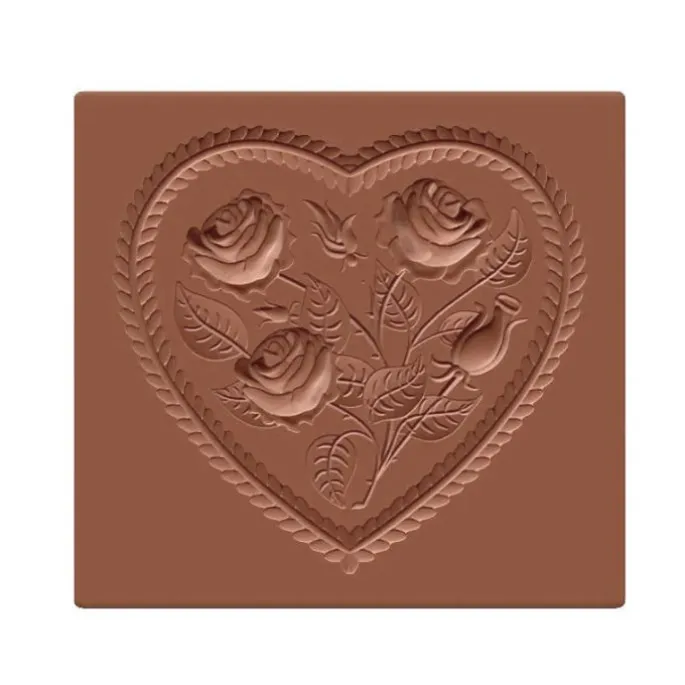 Molde para galletas Springerle Corazón con Rosas - Emma's Springerle