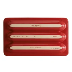 Molde para pan baguettes rojo 40 x 22 x 10 cm - Cerámica - Emile Henry