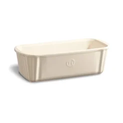 Molde para pan rectangular con borde crema 28 x 13 x 9 cm - Cerámica - Emile Henry