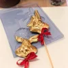 Molde para 2 piruletas de chocolate conejo