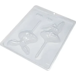 Molde para 2 piruletas de chocolate conejo