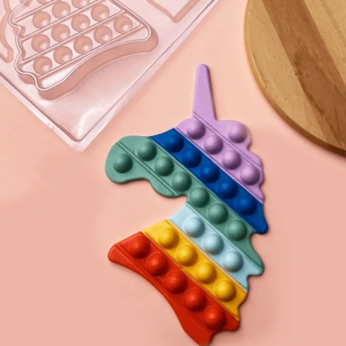 Molde para tableta de chocolate unicornio