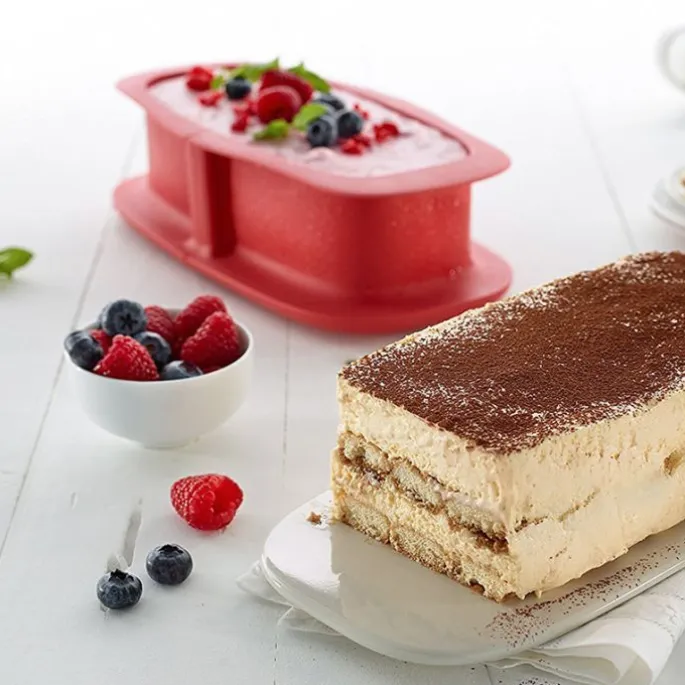 Molde rectangular desmontable con plato de cerámica 23 cm - Lékué