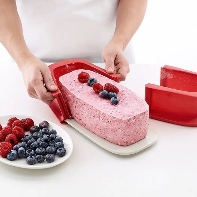 Molde rectangular desmontable con plato de cerámica 23 cm - Lékué