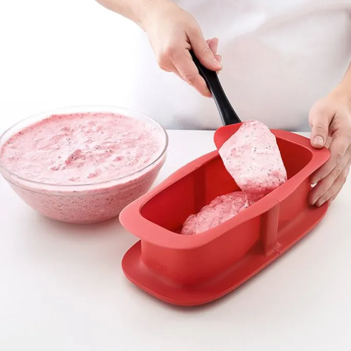 Molde rectangular desmontable con plato de cerámica 23 cm - Lékué