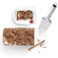 Molde rectangular desmontable con pinza y plato de cristal 25 cm - Ibili