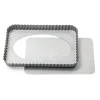 Molde rectangular rizado para quiche con base extraíble 32 cm - Decora