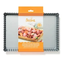 Molde rectangular rizado para quiche con base extraíble 32 cm - Decora