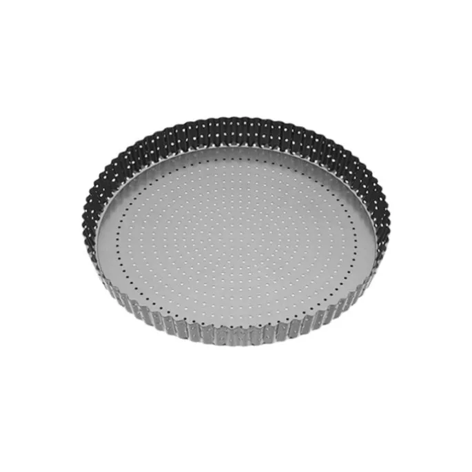 Molde redondo perforado para quiche con base extraíble Master Class 16 cm - Kitchen Craft