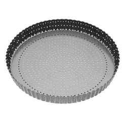 Molde redondo perforado para quiche con base extraíble Master Class 25 cm - Kitchen Craft