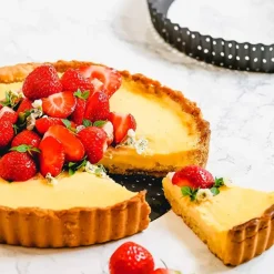 Molde redondo perforado para quiche con base extraíble Master Class 25 cm - Kitchen Craft