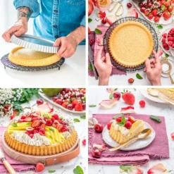 Molde redondo rizado para quiche 24 cm - Decora