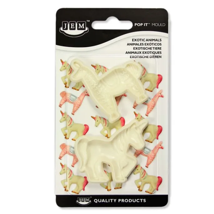 Moldes cortadores llama y unicornio Pop it (2) - JEM