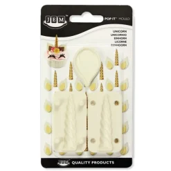 Moldes cortadores orejas y cuerno de unicornio Pop it (2) - JEM