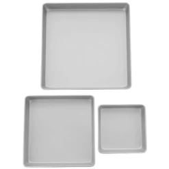 Moldes cuadrados de aluminio anodizado Performance Pans (3) - Wilton
