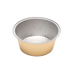 Moldes de papel de aluminio dorados para flan 6 x 3,5 cm (20)