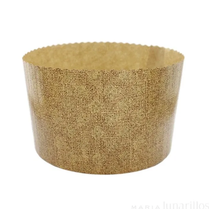 Moldes de papel fino para panettone 13 x 9,5 cm (500 g) (10)