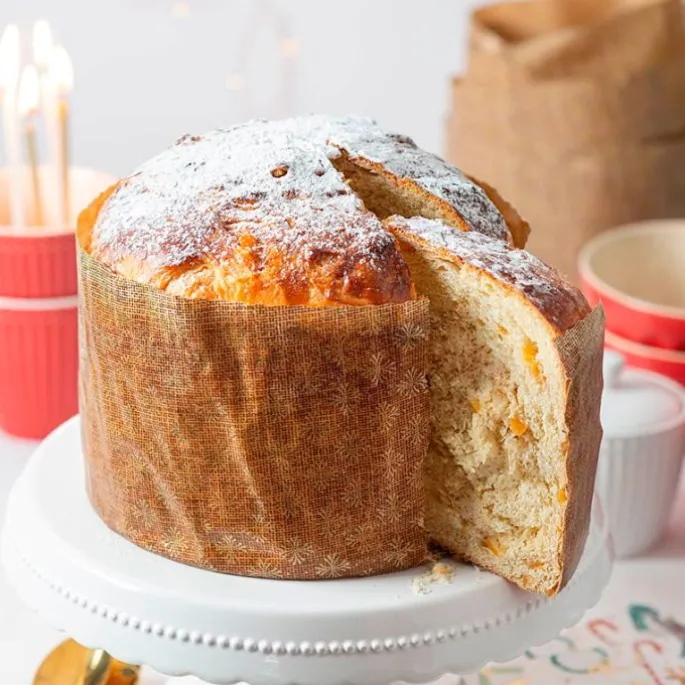 Moldes de papel fino para panettone 17 x 11 cm (1 kg) (10)