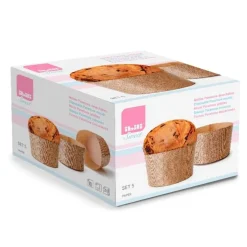Moldes de papel fino para panettone 17 x 11 cm. (900 g) (5) - Ibili