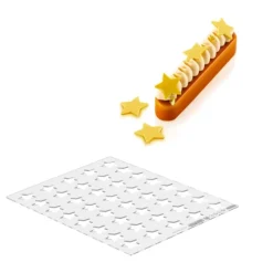 Moldes de silicona para chocolate o isomalt Chablon 80 estrellas - Silikomart