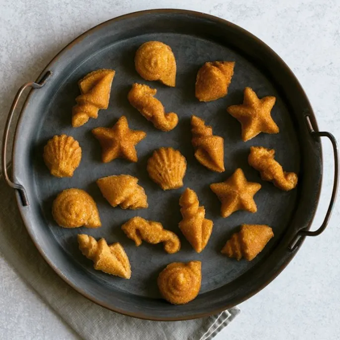 Molde Sea Shell Teacakes Pan - Nordic Ware + REGALO mini espátulas (2)