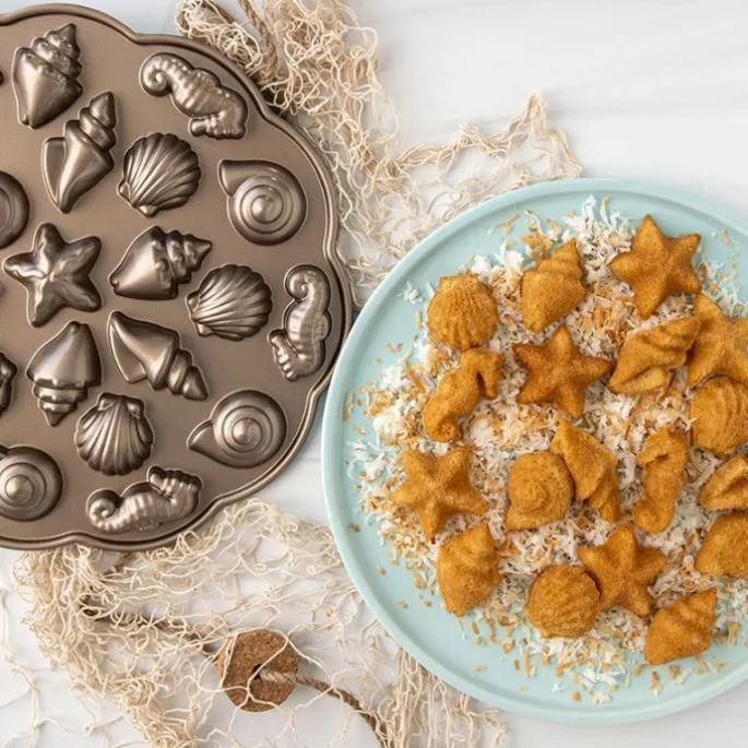 Molde Sea Shell Teacakes Pan - Nordic Ware + REGALO mini espátulas (2)