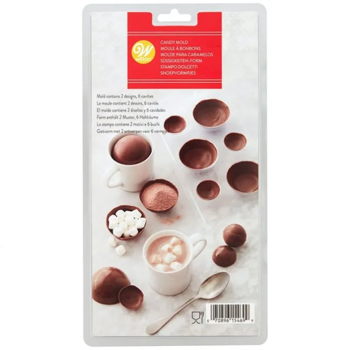 Molde 6 semiesferas para candy melts - Wilton