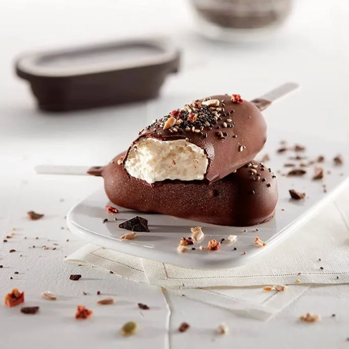 Moldes helados cremosos Classic creamy pequeños y recipiente (4) - Lékué
