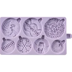Molde silicona para fondant bolas de Navidad - Karen Davies